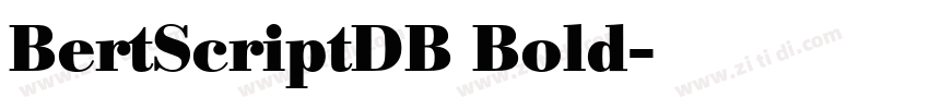 BertScriptDB Bold字体转换